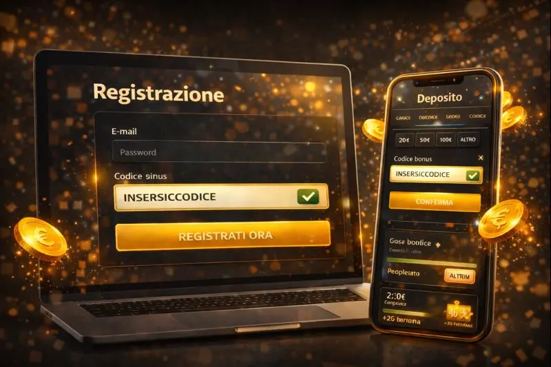 Inserimento codice bonus su NitroBet