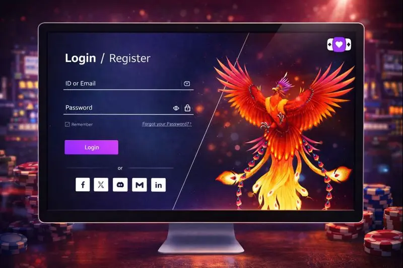 Schermata login e registrazione NitroBet